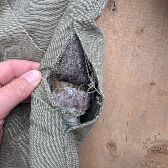 Vintage Canadian Military Army Parka Olive Green Combat Field Jacket Lined - Picture 6 of 12